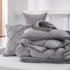 image:imageBedsure Oversized King Comforter Set Grey  Bed in a Bag Bedding Set 7 Pieces GentleSoft Pintuck Bed Set Gift for Family Pinch Pleat Grey Comforter with Sheets Pillowcases amp Shams01  Grey