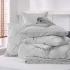 image:imageBedsure Oversized King Comforter Set Grey  Bed in a Bag Bedding Set 7 Pieces GentleSoft Pintuck Bed Set Gift for Family Pinch Pleat Grey Comforter with Sheets Pillowcases amp Shams22  Light Grey