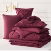image:imageBedsure Oversized King Comforter Set Grey  Bed in a Bag Bedding Set 7 Pieces GentleSoft Pintuck Bed Set Gift for Family Pinch Pleat Grey Comforter with Sheets Pillowcases amp Shams10  Burgundy