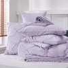 image:imageBedsure Oversized King Comforter Set Grey  Bed in a Bag Bedding Set 7 Pieces GentleSoft Pintuck Bed Set Gift for Family Pinch Pleat Grey Comforter with Sheets Pillowcases amp Shams13  Light Purple