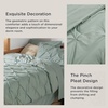 image:imageBedsure Oversized King Comforter Set Grey  Bed in a Bag Bedding Set 7 Pieces GentleSoft Pintuck Bed Set Gift for Family Pinch Pleat Grey Comforter with Sheets Pillowcases amp Shams05  Sage Green