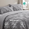 image:imageBedsure Oversized King Comforter Set Grey  Bed in a Bag Bedding Set 7 Pieces GentleSoft Pintuck Bed Set Gift for Family Pinch Pleat Grey Comforter with Sheets Pillowcases amp Shams01  Grey