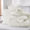 image:imageBedsure Oversized King Comforter Set Grey  Bed in a Bag Bedding Set 7 Pieces GentleSoft Pintuck Bed Set Gift for Family Pinch Pleat Grey Comforter with Sheets Pillowcases amp Shams19  Ivory