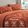 image:imageBedsure Oversized King Comforter Set Grey  Bed in a Bag Bedding Set 7 Pieces GentleSoft Pintuck Bed Set Gift for Family Pinch Pleat Grey Comforter with Sheets Pillowcases amp Shams16  Burnt Orange
