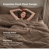 image:imageBedsure Oversized King Comforter Set Grey  Bed in a Bag Bedding Set 7 Pieces GentleSoft Pintuck Bed Set Gift for Family Pinch Pleat Grey Comforter with Sheets Pillowcases amp Shams21  Brown