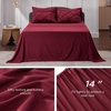 image:imageBedsure Oversized King Comforter Set Grey  Bed in a Bag Bedding Set 7 Pieces GentleSoft Pintuck Bed Set Gift for Family Pinch Pleat Grey Comforter with Sheets Pillowcases amp Shams24  Dark Red