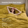 image:imageBedsure Oversized King Comforter Set Grey  Bed in a Bag Bedding Set 7 Pieces GentleSoft Pintuck Bed Set Gift for Family Pinch Pleat Grey Comforter with Sheets Pillowcases amp Shams32  Mustard Yellow