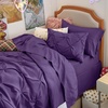 image:imageBedsure Oversized King Comforter Set Grey  Bed in a Bag Bedding Set 7 Pieces GentleSoft Pintuck Bed Set Gift for Family Pinch Pleat Grey Comforter with Sheets Pillowcases amp Shams23  Purple