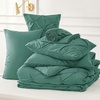 image:imageBedsure Oversized King Comforter Set Grey  Bed in a Bag Bedding Set 7 Pieces GentleSoft Pintuck Bed Set Gift for Family Pinch Pleat Grey Comforter with Sheets Pillowcases amp Shams31  Pea Green