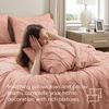 image:imageBedsure Oversized King Comforter Set Grey  Bed in a Bag Bedding Set 7 Pieces GentleSoft Pintuck Bed Set Gift for Family Pinch Pleat Grey Comforter with Sheets Pillowcases amp Shams29  Dusty Pink