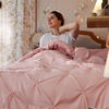 image:imageBedsure Oversized King Comforter Set Grey  Bed in a Bag Bedding Set 7 Pieces GentleSoft Pintuck Bed Set Gift for Family Pinch Pleat Grey Comforter with Sheets Pillowcases amp Shams06  Pink