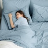image:imageBedsure Oversized King Comforter Set Grey  Bed in a Bag Bedding Set 7 Pieces GentleSoft Pintuck Bed Set Gift for Family Pinch Pleat Grey Comforter with Sheets Pillowcases amp Shams18  Light Blue