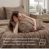 image:imageBedsure Oversized King Comforter Set Grey  Bed in a Bag Bedding Set 7 Pieces GentleSoft Pintuck Bed Set Gift for Family Pinch Pleat Grey Comforter with Sheets Pillowcases amp Shams21  Brown