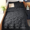 image:imageBedsure Oversized King Comforter Set Grey  Bed in a Bag Bedding Set 7 Pieces GentleSoft Pintuck Bed Set Gift for Family Pinch Pleat Grey Comforter with Sheets Pillowcases amp Shams11  Black