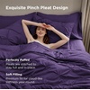 image:imageBedsure Oversized King Comforter Set Grey  Bed in a Bag Bedding Set 7 Pieces GentleSoft Pintuck Bed Set Gift for Family Pinch Pleat Grey Comforter with Sheets Pillowcases amp Shams23  Purple