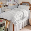 image:imageBedsure Oversized King Comforter Set Grey  Bed in a Bag Bedding Set 7 Pieces GentleSoft Pintuck Bed Set Gift for Family Pinch Pleat Grey Comforter with Sheets Pillowcases amp Shams03  White