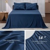 image:imageBedsure Oversized King Comforter Set Grey  Bed in a Bag Bedding Set 7 Pieces GentleSoft Pintuck Bed Set Gift for Family Pinch Pleat Grey Comforter with Sheets Pillowcases amp Shams12  Navy