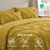 image:imageBedsure Oversized King Comforter Set Grey  Bed in a Bag Bedding Set 7 Pieces GentleSoft Pintuck Bed Set Gift for Family Pinch Pleat Grey Comforter with Sheets Pillowcases amp Shams32  Mustard Yellow