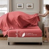 image:imageBedsure Oversized King Comforter Set Grey  Bed in a Bag Bedding Set 7 Pieces GentleSoft Pintuck Bed Set Gift for Family Pinch Pleat Grey Comforter with Sheets Pillowcases amp Shams30  Coral