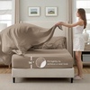 image:imageBedsure Oversized King Comforter Set Grey  Bed in a Bag Bedding Set 7 Pieces GentleSoft Pintuck Bed Set Gift for Family Pinch Pleat Grey Comforter with Sheets Pillowcases amp Shams20  Khaki