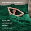 image:imageBedsure Oversized King Comforter Set Grey  Bed in a Bag Bedding Set 7 Pieces GentleSoft Pintuck Bed Set Gift for Family Pinch Pleat Grey Comforter with Sheets Pillowcases amp Shams26  Emerald Green