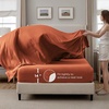 image:imageBedsure Oversized King Comforter Set Grey  Bed in a Bag Bedding Set 7 Pieces GentleSoft Pintuck Bed Set Gift for Family Pinch Pleat Grey Comforter with Sheets Pillowcases amp Shams16  Burnt Orange
