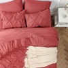 image:imageBedsure Oversized King Comforter Set Grey  Bed in a Bag Bedding Set 7 Pieces GentleSoft Pintuck Bed Set Gift for Family Pinch Pleat Grey Comforter with Sheets Pillowcases amp Shams30  Coral