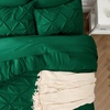 image:imageBedsure Oversized King Comforter Set Grey  Bed in a Bag Bedding Set 7 Pieces GentleSoft Pintuck Bed Set Gift for Family Pinch Pleat Grey Comforter with Sheets Pillowcases amp Shams26  Emerald Green