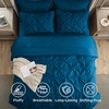 image:imageBedsure Oversized King Comforter Set Grey  Bed in a Bag Bedding Set 7 Pieces GentleSoft Pintuck Bed Set Gift for Family Pinch Pleat Grey Comforter with Sheets Pillowcases amp Shams14  Teal