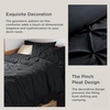 image:imageBedsure Oversized King Comforter Set Grey  Bed in a Bag Bedding Set 7 Pieces GentleSoft Pintuck Bed Set Gift for Family Pinch Pleat Grey Comforter with Sheets Pillowcases amp Shams11  Black