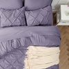 image:imageBedsure Oversized King Comforter Set Grey  Bed in a Bag Bedding Set 7 Pieces GentleSoft Pintuck Bed Set Gift for Family Pinch Pleat Grey Comforter with Sheets Pillowcases amp Shams15  Grayish Purple