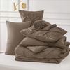 image:imageBedsure Oversized King Comforter Set Grey  Bed in a Bag Bedding Set 7 Pieces GentleSoft Pintuck Bed Set Gift for Family Pinch Pleat Grey Comforter with Sheets Pillowcases amp Shams21  Brown