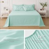 image:imageBedsure Oversized King Comforter Set Grey  Bed in a Bag Bedding Set 7 Pieces GentleSoft Pintuck Bed Set Gift for Family Pinch Pleat Grey Comforter with Sheets Pillowcases amp Shams28  Mint Green