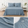image:imageBedsure Oversized King Comforter Set Grey  Bed in a Bag Bedding Set 7 Pieces GentleSoft Pintuck Bed Set Gift for Family Pinch Pleat Grey Comforter with Sheets Pillowcases amp Shams07  Mineral Blue