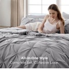 image:imageBedsure Oversized King Comforter Set Grey  Bed in a Bag Bedding Set 7 Pieces GentleSoft Pintuck Bed Set Gift for Family Pinch Pleat Grey Comforter with Sheets Pillowcases amp Shams01  Grey