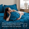 image:imageBedsure Oversized King Comforter Set Grey  Bed in a Bag Bedding Set 7 Pieces GentleSoft Pintuck Bed Set Gift for Family Pinch Pleat Grey Comforter with Sheets Pillowcases amp Shams14  Teal