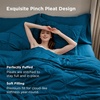 image:imageBedsure Oversized King Comforter Set Grey  Bed in a Bag Bedding Set 7 Pieces GentleSoft Pintuck Bed Set Gift for Family Pinch Pleat Grey Comforter with Sheets Pillowcases amp Shams14  Teal