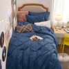 image:imageBedsure Oversized King Comforter Set Grey  Bed in a Bag Bedding Set 7 Pieces GentleSoft Pintuck Bed Set Gift for Family Pinch Pleat Grey Comforter with Sheets Pillowcases amp Shams12  Navy