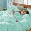 image:imageBedsure Oversized King Comforter Set Grey  Bed in a Bag Bedding Set 7 Pieces GentleSoft Pintuck Bed Set Gift for Family Pinch Pleat Grey Comforter with Sheets Pillowcases amp Shams28  Mint Green