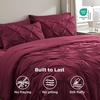 image:imageBedsure Oversized King Comforter Set Grey  Bed in a Bag Bedding Set 7 Pieces GentleSoft Pintuck Bed Set Gift for Family Pinch Pleat Grey Comforter with Sheets Pillowcases amp Shams10  Burgundy