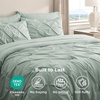 image:imageBedsure Oversized King Comforter Set Grey  Bed in a Bag Bedding Set 7 Pieces GentleSoft Pintuck Bed Set Gift for Family Pinch Pleat Grey Comforter with Sheets Pillowcases amp Shams05  Sage Green