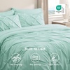 image:imageBedsure Oversized King Comforter Set Grey  Bed in a Bag Bedding Set 7 Pieces GentleSoft Pintuck Bed Set Gift for Family Pinch Pleat Grey Comforter with Sheets Pillowcases amp Shams28  Mint Green