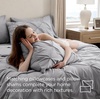 image:imageBedsure Oversized King Comforter Set Grey  Bed in a Bag Bedding Set 7 Pieces GentleSoft Pintuck Bed Set Gift for Family Pinch Pleat Grey Comforter with Sheets Pillowcases amp Shams01  Grey