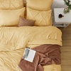 image:imageBedsure Oversized King Comforter Set Grey  Bed in a Bag Bedding Set 7 Pieces GentleSoft Pintuck Bed Set Gift for Family Pinch Pleat Grey Comforter with Sheets Pillowcases amp Shams25  Yellow