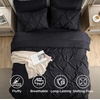image:imageBedsure Oversized King Comforter Set Grey  Bed in a Bag Bedding Set 7 Pieces GentleSoft Pintuck Bed Set Gift for Family Pinch Pleat Grey Comforter with Sheets Pillowcases amp Shams11  Black