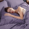 image:imageBedsure Oversized King Comforter Set Grey  Bed in a Bag Bedding Set 7 Pieces GentleSoft Pintuck Bed Set Gift for Family Pinch Pleat Grey Comforter with Sheets Pillowcases amp Shams15  Grayish Purple