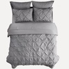 image:imageBedsure Oversized King Comforter Set Grey  Bed in a Bag Bedding Set 7 Pieces GentleSoft Pintuck Bed Set Gift for Family Pinch Pleat Grey Comforter with Sheets Pillowcases amp Shams01  Grey
