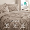image:imageBedsure Oversized King Comforter Set Grey  Bed in a Bag Bedding Set 7 Pieces GentleSoft Pintuck Bed Set Gift for Family Pinch Pleat Grey Comforter with Sheets Pillowcases amp Shams20  Khaki