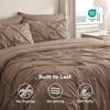 image:imageBedsure Oversized King Comforter Set Grey  Bed in a Bag Bedding Set 7 Pieces GentleSoft Pintuck Bed Set Gift for Family Pinch Pleat Grey Comforter with Sheets Pillowcases amp Shams21  Brown