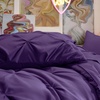image:imageBedsure Oversized King Comforter Set Grey  Bed in a Bag Bedding Set 7 Pieces GentleSoft Pintuck Bed Set Gift for Family Pinch Pleat Grey Comforter with Sheets Pillowcases amp Shams23  Purple